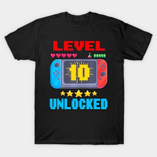 10th Birthday  Level 10  Video  Birthday T-Shirt